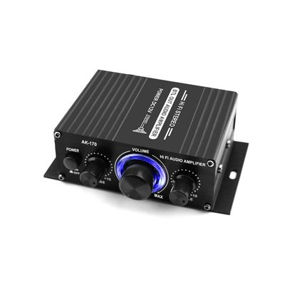 ERYUE Power Amplifier, AK170 12V Mini Audio Power Amplifier Digital Audio Receiver AMP Dual Channel 20W+20W Bass Treble Control for Car Home Use