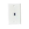 BUPLDET USB3.0 Wall Plate 1 Port - Single Gang USB Keystone Jack Cover Plate Female to Female for USB Cable/Charging/Data Transfer - White view 1