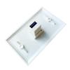 BUPLDET USB3.0 Wall Plate 1 Port - Single Gang USB Keystone Jack Cover Plate Female to Female for USB Cable/Charging/Data Transfer - White view 3