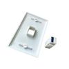 BUPLDET USB3.0 Wall Plate 1 Port - Single Gang USB Keystone Jack Cover Plate Female to Female for USB Cable/Charging/Data Transfer - White view 4