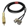 Artemisia 1pce 3.5mm Stereo 1/8" TRS Plug to L+R Dual BNC Male Plug Camera Monitor RG174 Cable 6inch~10FT (Color : 6inch (15CM)) view 1