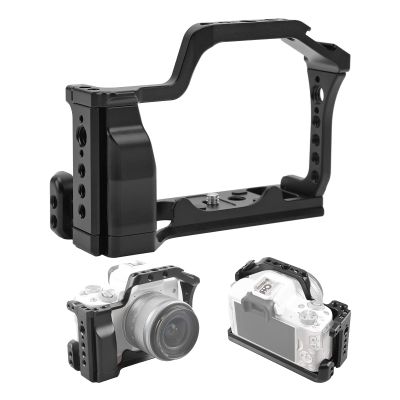 Camera Video Cage Film Movie Making Kit, Aluminum Alloy Camera Cage Rig, Filmmaking Stabilizer Rig Extension Frame with Cold Shoe for Locating Hole for M50 M5 M50II Camera