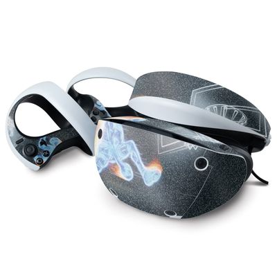 MightySkins Glossy Glitter Skin Compatible with Sony Playstation VR2 - Glow Basketball | Protective Durable High-Gloss Glitter Finish | Easy to Apply & Change Styles | Made in The USA