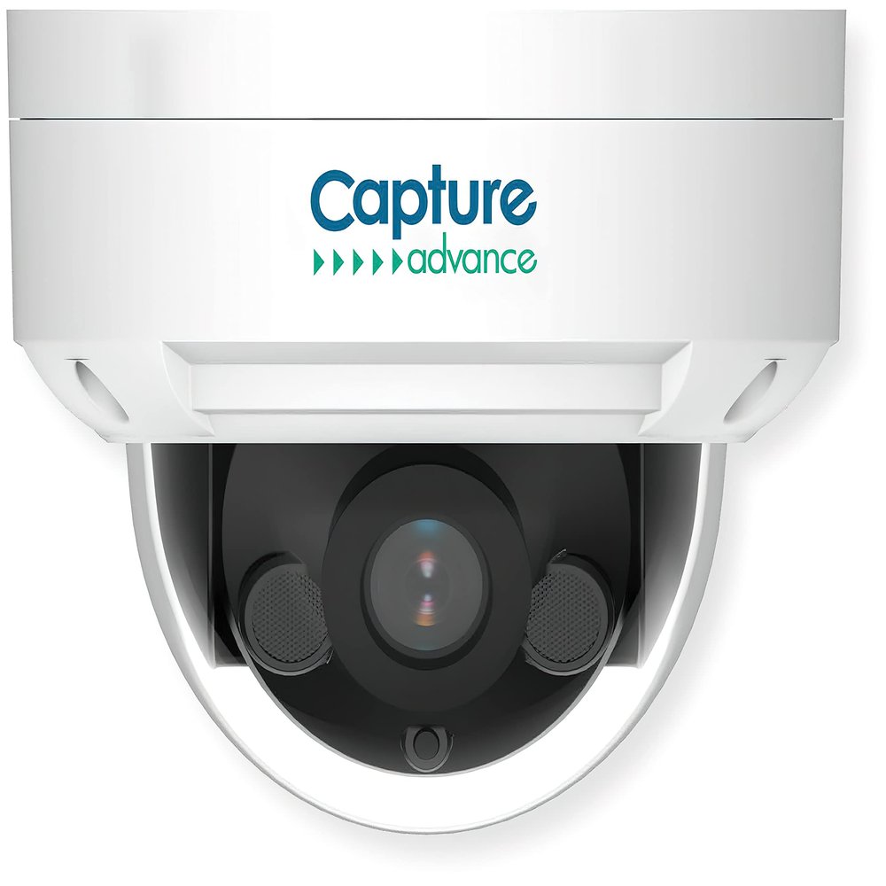 Capture Advance R2-8MPFXDOME IP IR Fixed Dome Camera, 8 MP, 1/2.8" Progressive Scan CMOS, True WDR, IR Range up to 98 feet, Fixed Iris, 3840 x 2160 Max Resolution, Auto Day/Night