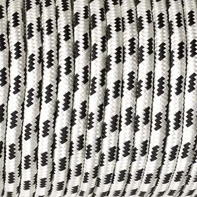 MarineNow Double Braid Polyester Low Stretch Sailing Rope Choose Size/Length/Color (6 mm (1/4"), 160 ft, Black Fleck)