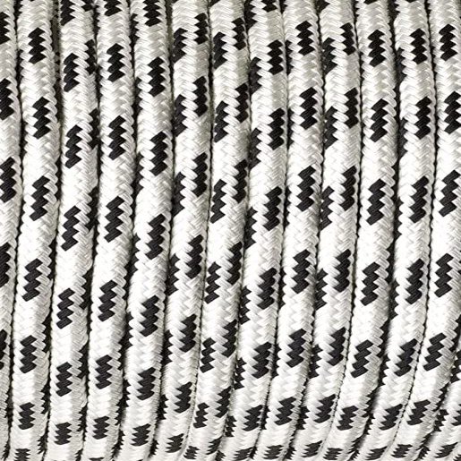 MarineNow Double Braid Polyester Low Stretch Sailing Rope Choose Size/Length/Color (6 mm (1/4"), 160 ft, Black Fleck)