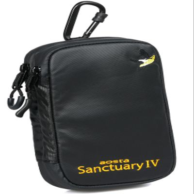 aosta AOC-SC4WPFC8 Sanctuary IV WP Filter Case, Holds 8 Pieces, Compatible with up to 3.2 inches (82 mm), Waterproof, Dustproof, Carabiner with Lock, Black