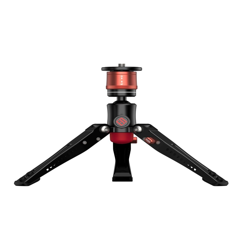 IFOOTAGE Tripod CB3 BASE, Aluminum Table Top Mini Tripod Low Profile Base with 3/8" and 1/4" Quick Release Plate, Payload 17.6lbs