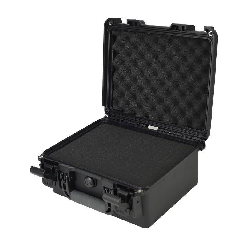 AxiGear 14in Heavy Duty Hard Case with DIY Customizable Foam Insert (13 x 9.8 x 6.3in Interior)