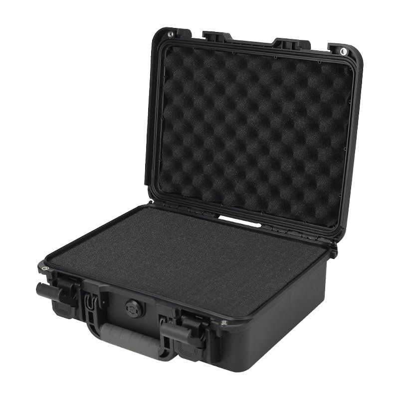 AxiGear 16in Heavy Duty Hard Case with DIY Customizable Foam Insert (15.1x 11.2 x 5.3in Interior)