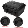 AxiGear 14in-16in-17in Heavy Duty Hard Case with DIY Customizable Foam Insert (Case, Black, 16.9 x 14.2 x 8.1in) view 3