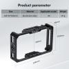 Desview Camera Monitor Cage 5.5 inch, Aluminum Alloy Field Monitor Cage with 1/4 & 3/8 Thread and Cold Shoe Compatible with R6 Camera Monitor view 2