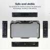 Desview Camera Monitor Cage 5.5 inch, Aluminum Alloy Field Monitor Cage with 1/4 & 3/8 Thread and Cold Shoe Compatible with R6 Camera Monitor view 3