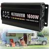 New Pure Sine Wave Power Inverters DC 12V/24V to 110V/220V Intelligent Car Inverter 1600W 3000W 4000W 5000W 6000W 8000W with LCD Display &AC Outlets for RV, Camping, Emergencies,1600W-24Vto110V view 1