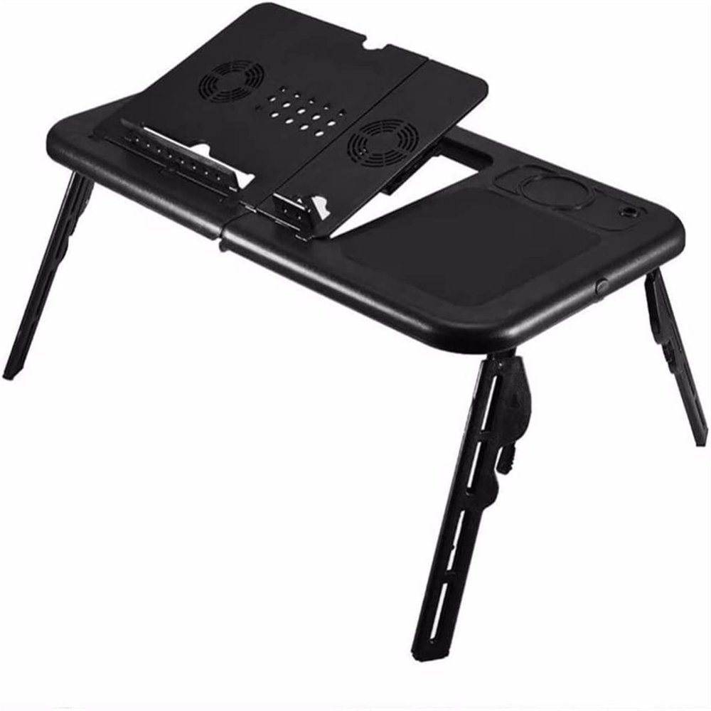 Folding Laptop Desk Adjustable Computer Table Stand Foldable Table Cooling Fan Tray for Bed Sofa Notebook for Computer Table
