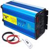 3000W 4000W 5000W 6000W 8000W Pure Sine Wave Power Inverter DC 12V/24V to AC 110V/220V Converter, Solar Power Inverter, Remote Controller & 2 x AC Outlets for RV Truck Car Home Use,5000W-24vto110V view 1