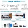 4000W/5000W/6000W(peak) Pure Sine Wave Power Inverter DC 12V/24V to AC 220V 230V Car Converter Solar Power Inverter with 2 AC outlets & LCD Display for RV,Truck,Camping,Household,6000W-12Vto220V view 3