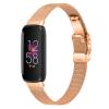 FitTurn Compatible with Fitbit inspire 3 metal band, Replacement Stainless Steel Mesh Watch Band Quick Release Metal Smart Strap for Fitbit inspire 3 Health & Fitness Tracker Watch (RoseGold) view 1