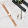 FitTurn Compatible with Fitbit inspire 3 metal band, Replacement Stainless Steel Mesh Watch Band Quick Release Metal Smart Strap for Fitbit inspire 3 Health & Fitness Tracker Watch (RoseGold) view 3