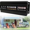 New Pure Sine Wave Power Inverters DC 12V/24V to 110V/220V Intelligent Car Inverter 1600W 3000W 4000W 5000W 6000W 8000W with LCD Display &AC Outlets for RV, Camping, Emergencies,2000W-12Vto220V view 1