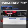GEHPYYDS 1000W 1500W 2000W 3000WContinuous Output Pure Sine Wave Car Power Inverter DC 12V/24V to AC 110V Converter with 2AC Outlets & LCD Display for RV,Truck,Boat,Camping,2000W-24V view 4