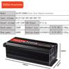 GEHPYYDS 2000W 3000W 4000W 5000W 6000W Pure Sine Wave Power Inverter DC12V/24V to AC110V/220V~230V Converter with LCD Display, 2 AC outlets,5V 2.1A USB Port,2 Fans for RV Truck Car,5000W-12Vto110V view 2