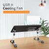 USB Cooling Fan Laptop Desk Portable Adjustable Foldable Computer Desks Notebook Holder TV Bed Sofa PC Lapdesk Table view 2