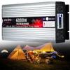 3000W 4000W 5000W 6000W 8000W New Pure Sine Wave Power Inverters 12V/24V to 110V/220V Converter ,Solar Inverters with LCD Display &AC Outlets for RV, Truck, Camping, Emergencies,6000W-24Vto110V view 1