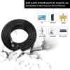 RELIAGINT 35ft RG6 Coaxial Cable Black, 75 Ohm Coax Cable with F Connector & F81 Double Female Coupler, Low Loss High-Speed TV Antenna Extension Cord for HD TV, Satellite & Dish view 2