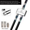RELIAGINT 35ft RG6 Coaxial Cable Black, 75 Ohm Coax Cable with F Connector & F81 Double Female Coupler, Low Loss High-Speed TV Antenna Extension Cord for HD TV, Satellite & Dish view 3