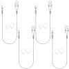 YorkSound Set of 4 Hearing Aid Clips, Anti-Lost Hearing Aid Lanyard BTE Clip String with 12 Pcs Silicone Loops, Hearing Protection Accessories for Adults & Kids, Monaural, Grey view 1