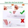 YorkSound Set of 4 Hearing Aid Clips, Anti-Lost Hearing Aid Lanyard BTE Clip String with 12 Pcs Silicone Loops, Hearing Protection Accessories for Adults & Kids, Monaural, Grey view 3