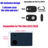2 Pack Silicone Case with Keychain for Tile Slim and for Tile pro 2022 for Item Finder Accessories Protect Tracker,Secure Slim Holder for Tile Slim Anti-Scratch for Wallet,Purple view 2