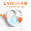 Mehomeli Kids Headphones, Bluetooth 5.2 Air Conduction Open Ear Headphones, 85dB Volume Limiting, Stereo Sound with Mic, IPX5 Waterproof, 20H Playtime, Perfect for School and Outdoor Activities-White view 2