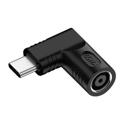 chenyang USB C 65W Connector,DC Jack 7.9x5.4mm Input to USB Type C 90 Degree Angled Power Plug Charge Adapter for Laptop Phone