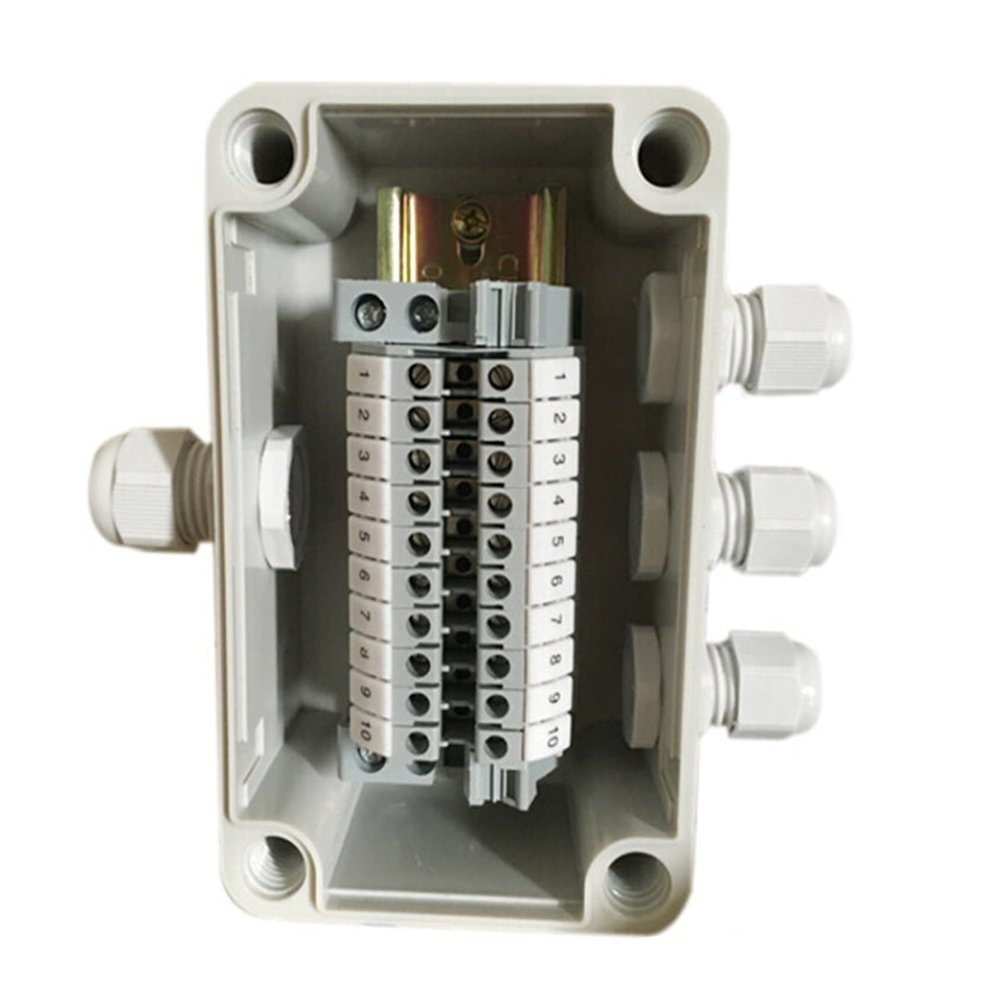 ANZOAT Waterproof Outdoor Terminal Box one into Three 32A 220V 10 Terminal Junction Cassette Cartridge