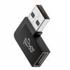 chenyang USB 3.0 Adapter,USB 3.0 Type A Male to Female Extension Power Data Video Adapter 90 Degree Left Angled 10Gbps view 1