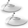 Tonton 2 Pack 3.3FT 1M DC Power Extension Cable 5.5 mm x 2.1 mm 5521 Male to Female 12V DC Adapter Cord Compatible with CCTV Security IP Camera,Survelliance DVR Standalone,LED Strip,Monitors(White) view 1
