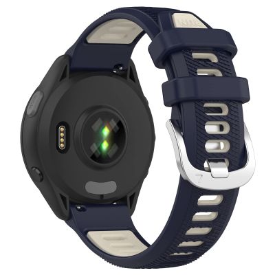 18mm Watch Bands Fit for Garmin Forerunner 265S 255S, Vivoactive 4S Quick Release Silicone Replacement Watch Bands Straps Wristbands Bracelet Fit for Garmin Vivomove 3S/Venu 2S (Navy)