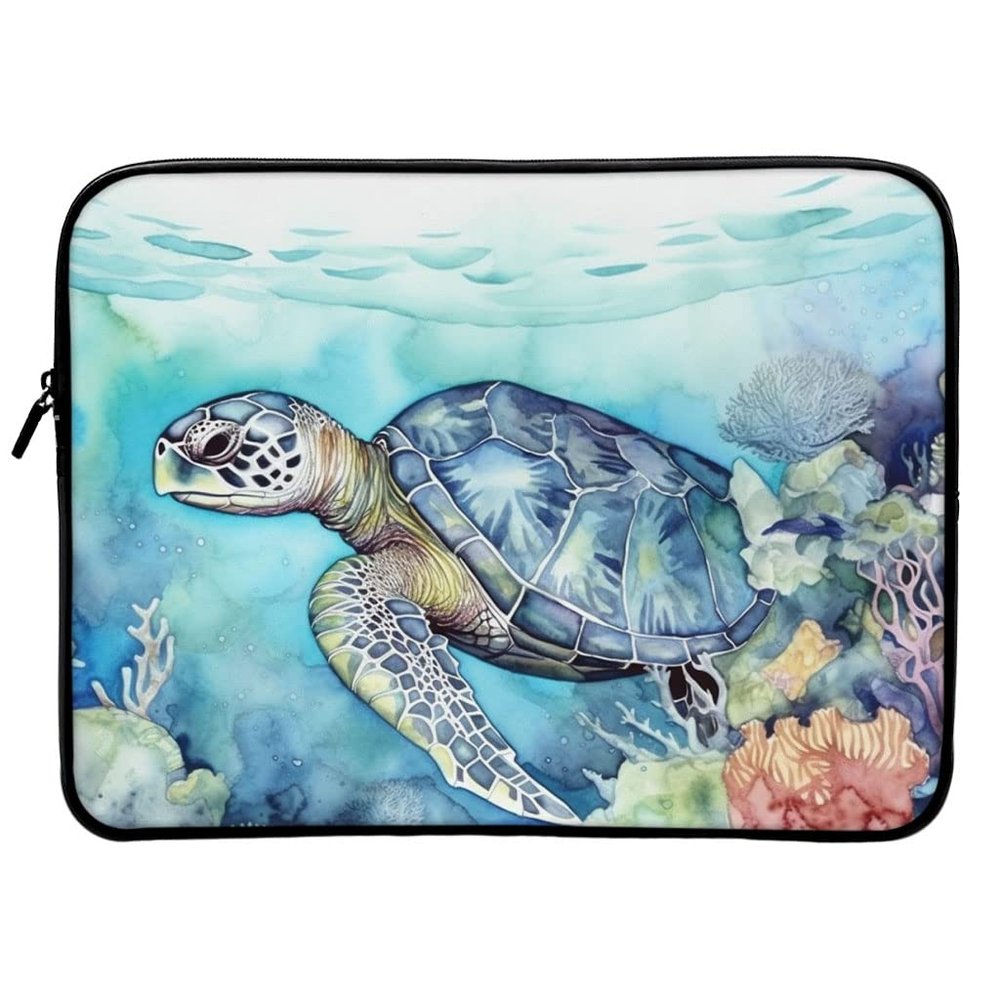 Sea Turtle 16" Laptop Sleeve - Cool Laptop Sleeve - Themed Laptop Sleeve with Zipper