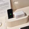 Meoliny Cable Management Box Cord Organizer Power Strip Storage Desk Wire Organizer for Desktop Home Office Kitchen,White view 4