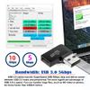 Cablecc USB3.0 Male to Female Support 10Gbps Extension Power Data Video 90 Degree Adapter Left Angled Type view 2