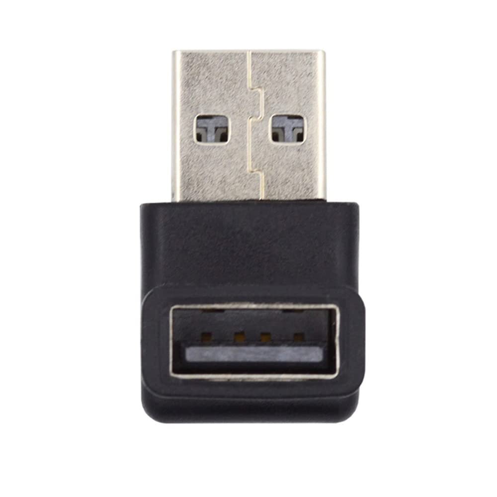 Cablecc USB3.0 A Male to Female Extension Power Data Video Support 10Gbps Adapter Down Angled Type