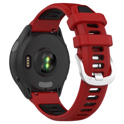 22mm Watch Bands Fit for Garmin Forerunner 265 255, Vivoactive 4 Quick Release Silicone Replacement Watch Bands Straps Wristbands Bracelet Fit for Polar GRIT X/Vantage M/Vantage M2 (Red)