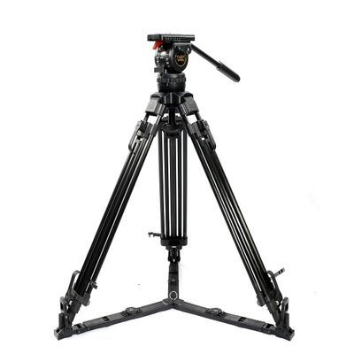 Teris 12kg 66" Professional Aluminum Tripod Video Camera Tripod Fluid Head 100mm Bowl Heavy Duty Camcorder Tripod TX-V12L Plus for ENG ARRI RED Sony Camera Film Camera