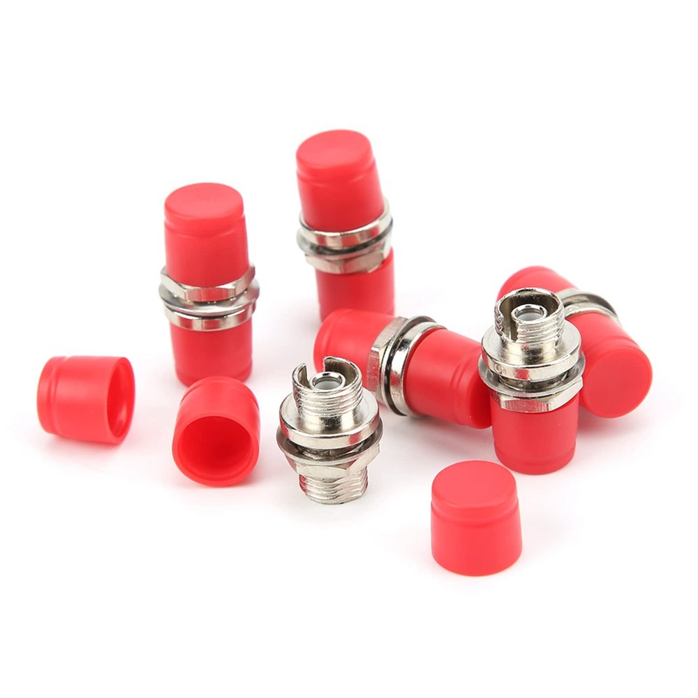 50Pcs Fiber Optic Coupler, FC Simplex Connector Adapter FC/UPC Metal Industrial Connector Supplies
