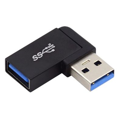 Cablecc USB3.0 Extension Power Data Video Male to Female Support 10Gbps 90 Degree Adapter Right Angled Type