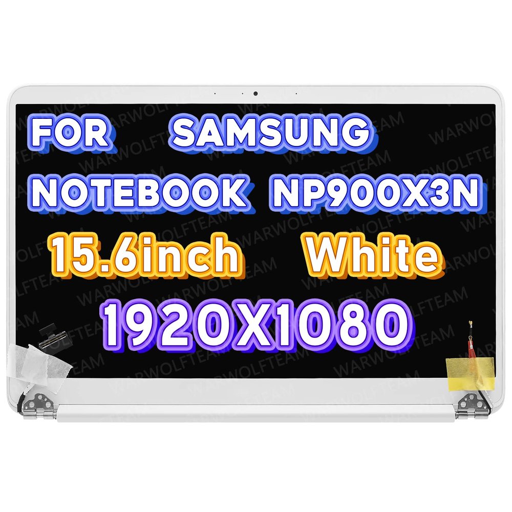WARWOLFTEAM Replacement for Samsung NP900X3N-K03US NP900X3N-K04US IPS LCD Screen Complete Assembly Touch FHD 1920x1080 Version(White)