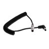 HangTon 12V DC Barrel to 0B 2 Pin Coiled Power Cable for ARRI Alexa Camera, Teradek Bond, Preston MDR4, FEELWORLD F7 Pro Monitor, Z Cam E2 S6 Camera Coiled view 2