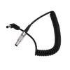 HangTon 12V DC Barrel to 0B 2 Pin Coiled Power Cable for ARRI Alexa Camera, Teradek Bond, Preston MDR4, FEELWORLD F7 Pro Monitor, Z Cam E2 S6 Camera Coiled view 4
